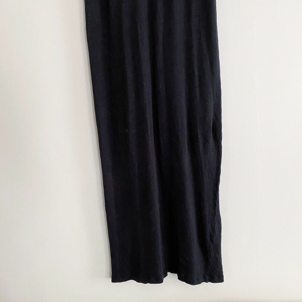 IRO Size XS Daisy Linen Knit Maxi Dress Lace Up V Neck Sleeveless Washed Black - Picture 10 of 10